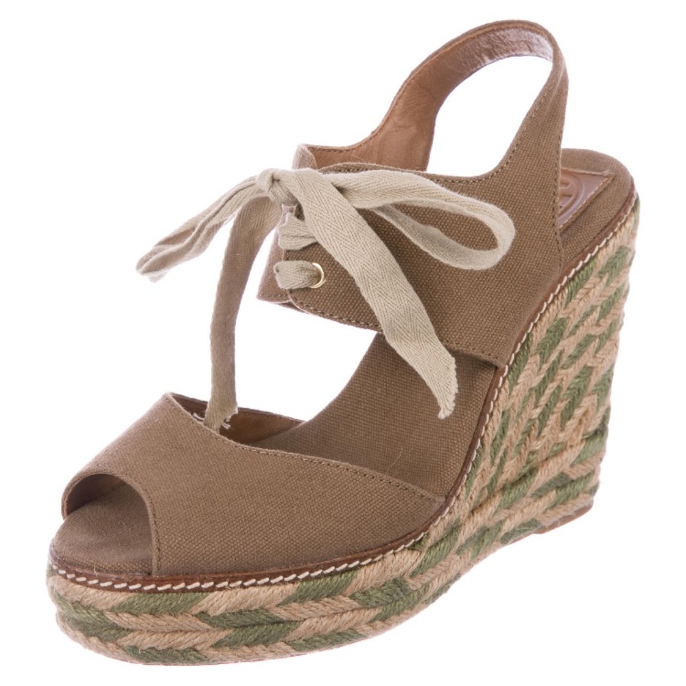 Tory Burch crossover platform espadrille